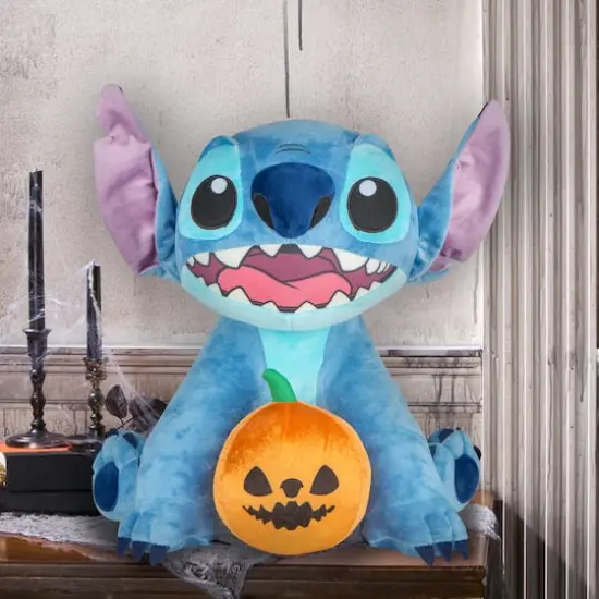 18" Stitch with Jack-O'-Lantern Halloween Greeter {4}