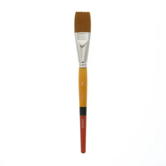Princeton™ Snap!™ Series 9650 Gold Taklon Short Handle Stroke Brush {1}