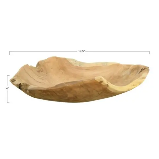 Hello Honey&reg; 4" Assorted Large Teak Wood Bowl {8}