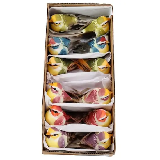 JAM Paper 4" Jewel Tone Bird Floral Accessories, 12ct. {1}