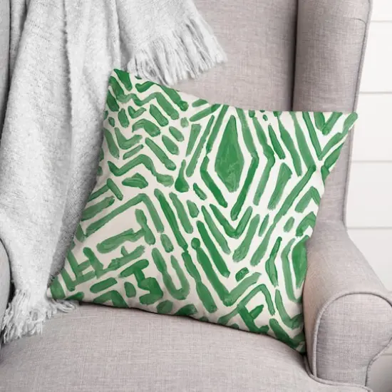 Notches Throw Pillow Green {3}