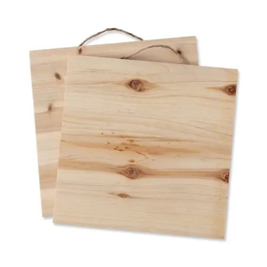 10" x 10" Natural Wood Square Plaques by Make Market&reg;, 2ct. {3}