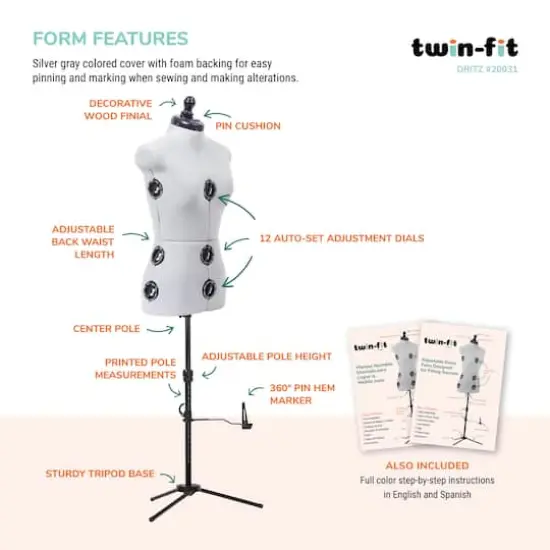 Dritz&reg; Twin-Fit Small Dress Form with Adjustable Tri-Pod Stand {5}
