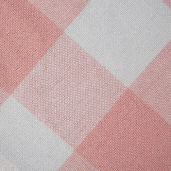 DII&reg; 40" Buffalo Check Table Topper Pink {5}