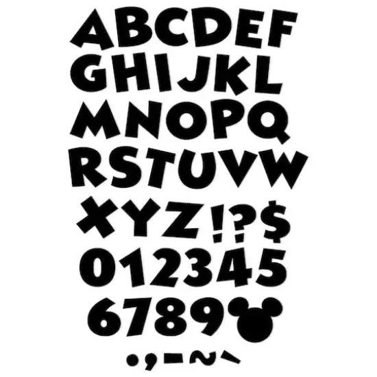 Eureka Mickey Mouse&reg; Throwback Black Deco Letters Set {3}