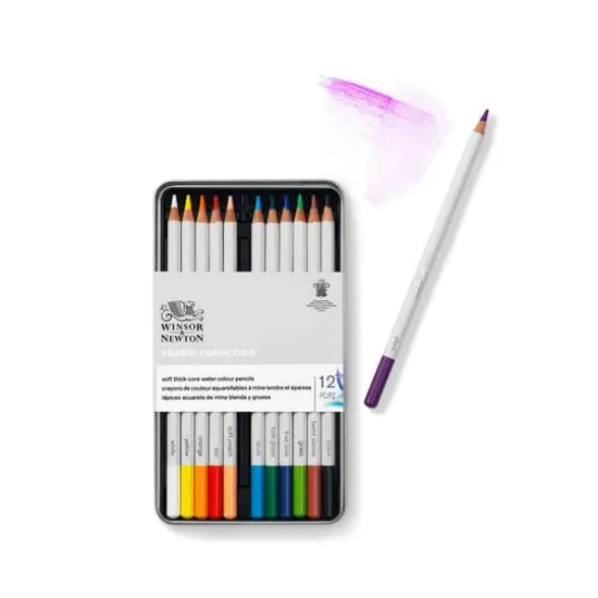 Winsor & Newton&trade; Studio Collection&trade; 12 Color Watercolor Pencil Tin {5}