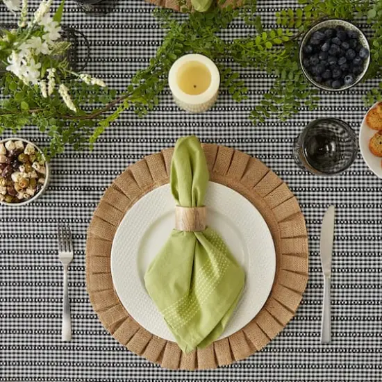 DII&reg; Black Farmhouse Gingham Tablecloth {7}