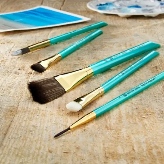 Royal & Langnickel® Menta™ Synthetic Squirrel Watercolor 5 Piece Brush Set {3}
