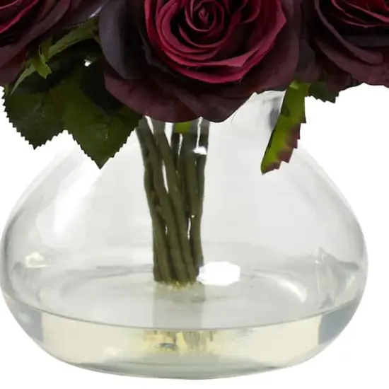 11" Red Rose Arrangement in Vase {4}
