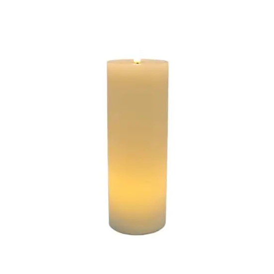 3" x 8" LED Wax Pillar Flickering Candle by Ashland&reg; Ivory {3}