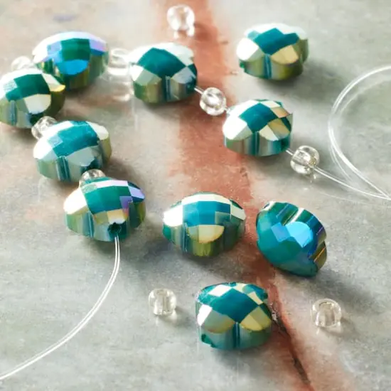 Green Faceted Glass Cross Beads, 12mm by Bead Landing&trade; {3}