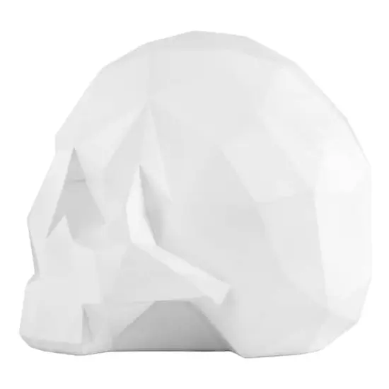 6" White Origami Skull Tabletop Figurine {6}