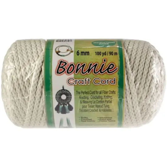 Bonnie Craft Cord, 6mm Lamb's Wool {1}