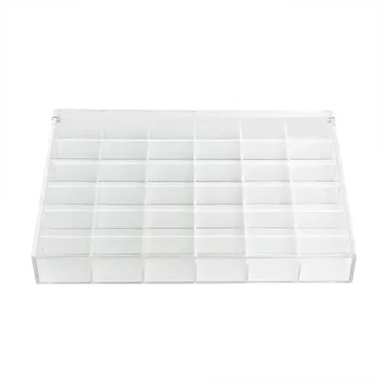 13.6" Clear 36-Compartment Divided Tray with Lid by Bead Landing&trade; {4}