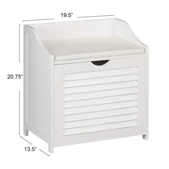 Household Essentials Single-Load Cabinet Hamper Seat {4}
