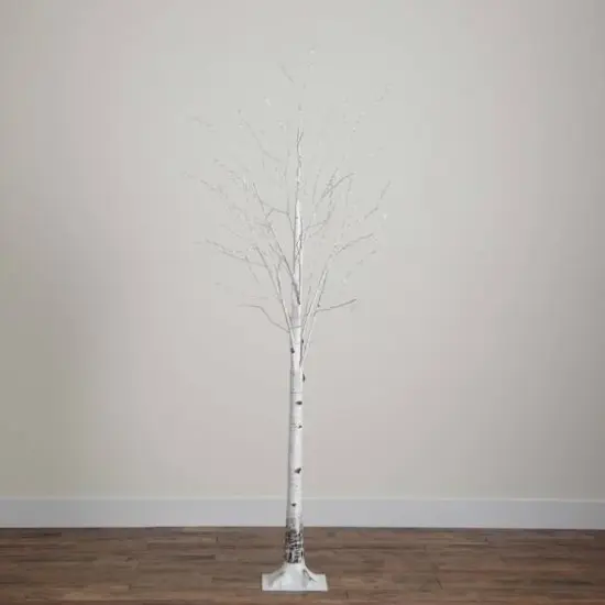 3ft. Pre-Lit White Birch Artificial Tree, Warm White LED Lights {9}