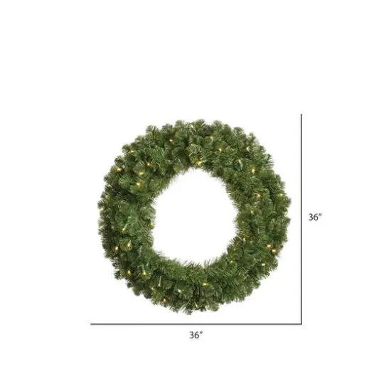 36" Pre-Lit Grand Teton Pine Wreath, Warm White LED Lights {4}