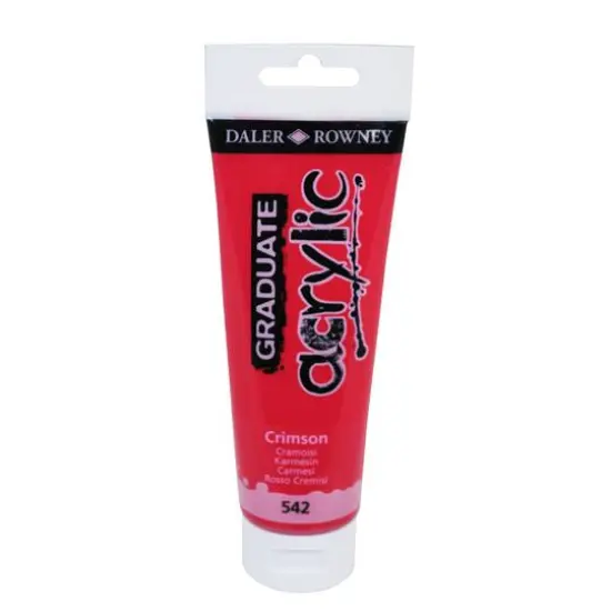 Daler-Rowney&reg; Graduate Acrylic Paint, 120mL 542 Crimson {1}