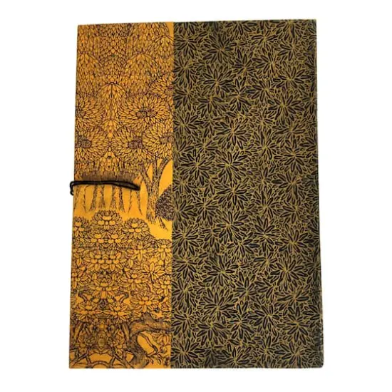 Lama Li Wanderer Hardcover Handmade Journal Gold and Brown {6}