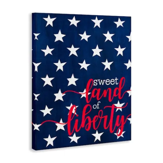 Stupell Industries Sweet Land Of Liberty Americana Canvas Wall Art {4}