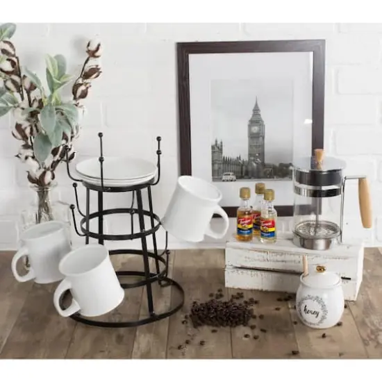 DII&reg; Vintage Coffee Mug Stand Black {6}