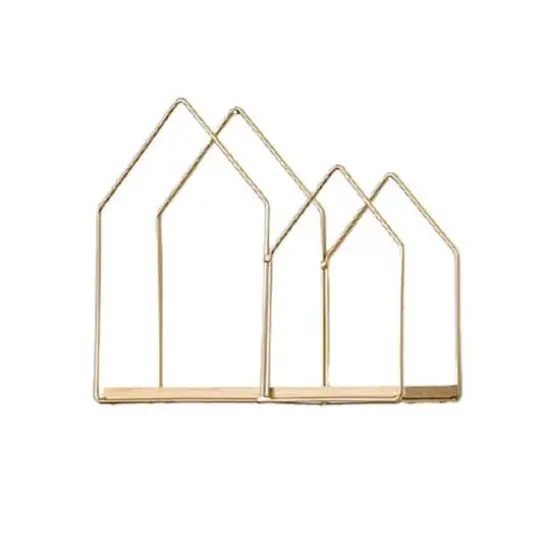 Houses Wall Hanging Bathroom Storage Gold {1}