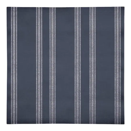 Blue Linen Stripe 10" x 10"Cotton Twill Napkin {1}