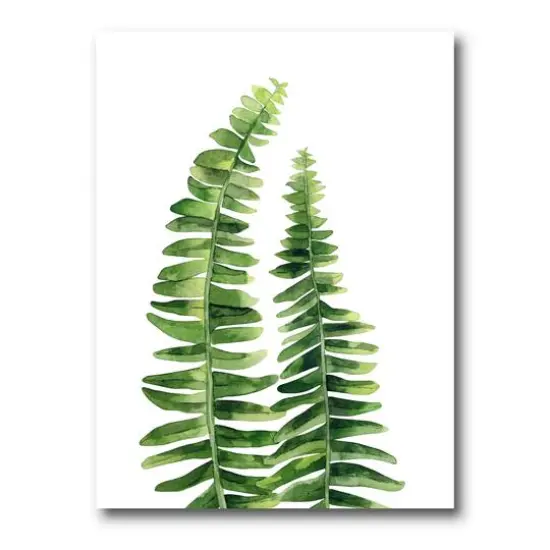 Designart - Fern Leaves Detail IV - Farmhouse Canvas Wall Art Print {5}