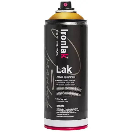Ironlak Acrylic Spray Paint Gold (Metallic) {1}