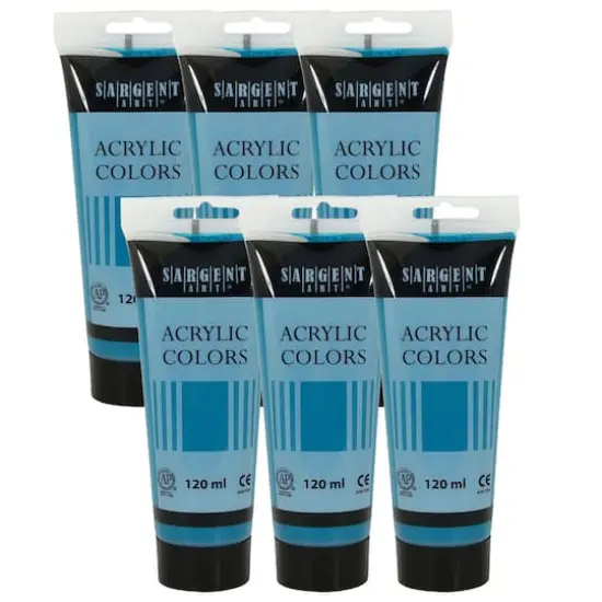 Sargent Art&reg; Acrylic Paint, 120 mL, 6ct. Pthalo Turquoise {1}