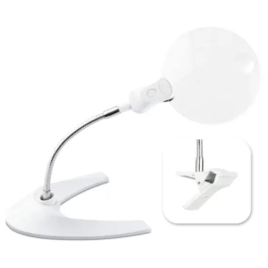OttLite 5" LED Magnifier with Clip & Stand {1}