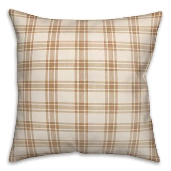 Orange Plaid Throw Pillow {3}