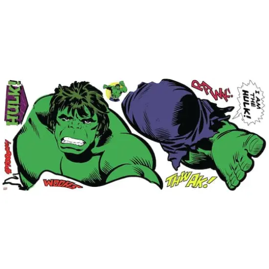 RoomMates Classic Hulk Comic Peel & Stick Giant Decals {3}