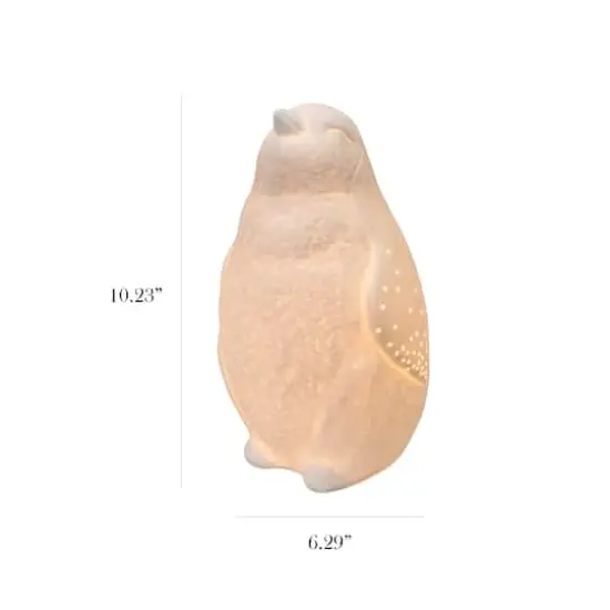 Simple Designs Porcelain Arctic Penguin Shaped Table Lamp {4}