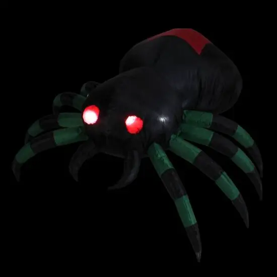 3.5ft. Lighted Inflatable Halloween Spider Outdoor Yard Decoration {3}