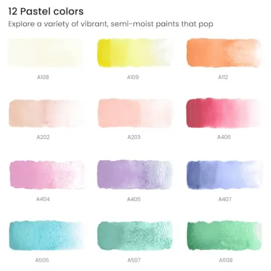 Arteza&reg; Pastel Watercolor Half Pan Set {3}