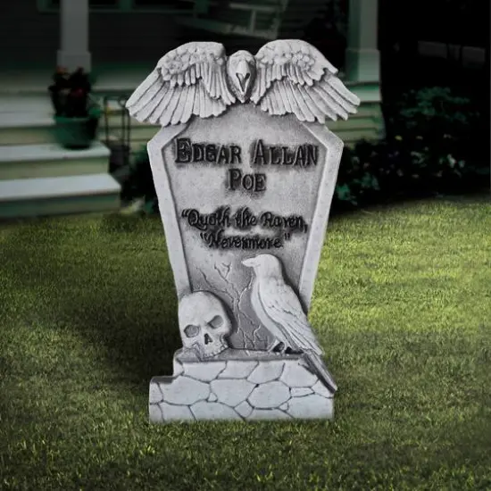 35" Gray Edgar Allan Poe Tombstone by Ashland® {3}