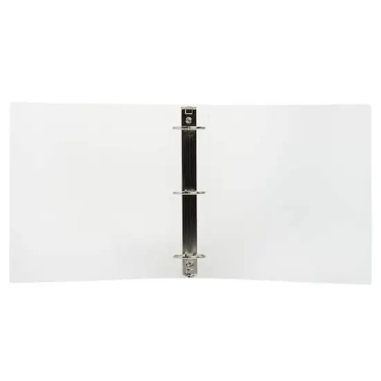 JAM Paper 2" Glass Twill Plastic 3-Ring Binder Clear {6}