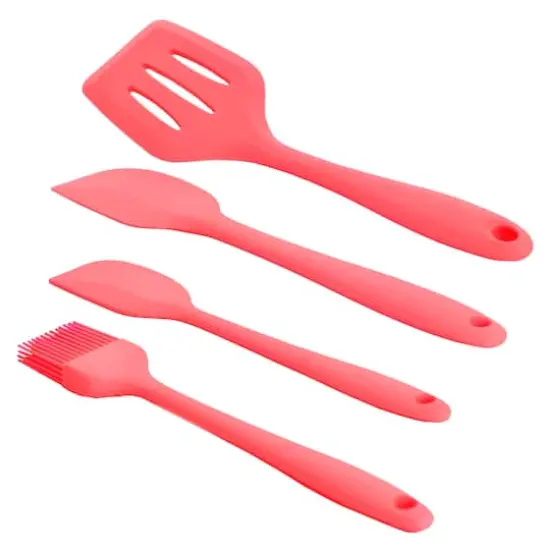 MegaChef Red Silicone Cooking Utensils Set, 12ct. {4}