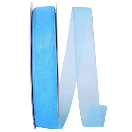 JAM Paper 7/8" x 100yd. Chiffon Mono Sheer Ribbon Caribe {1}