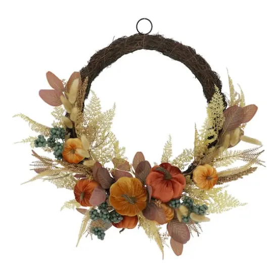 24" Multicolor Berry & Pumpkin Half Wreath by Ashland&reg; {1}