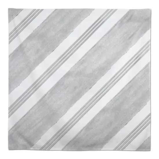 Gray Stripes 58" x 58" Tablecloth {1}