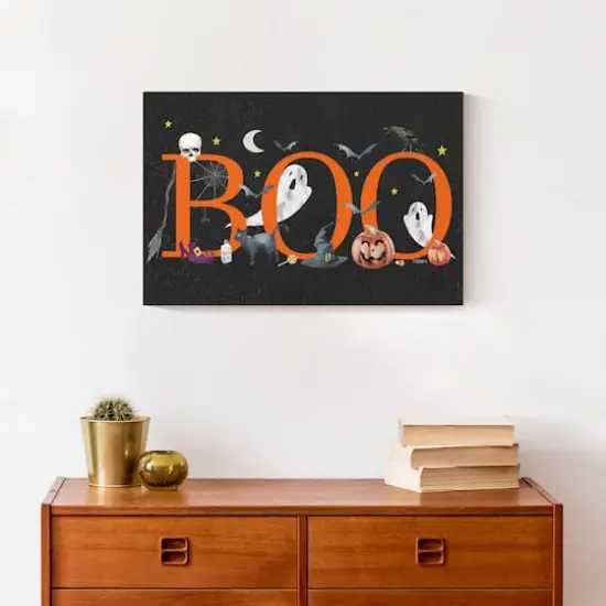 Boo Halloween Icons 18" x 12' Canvas Wall Art {5}