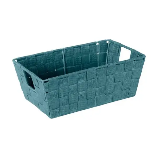 Simplify Small Woven Storage Shelf Bin Ivory {1}