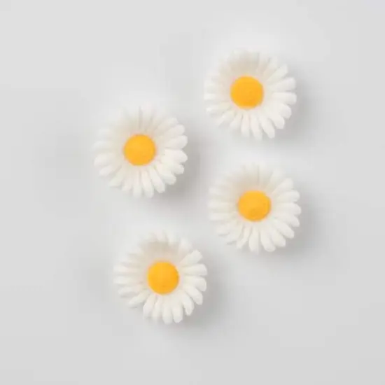 PME Cake Sweet Street&reg; White Daisy Icing Decorations {1}