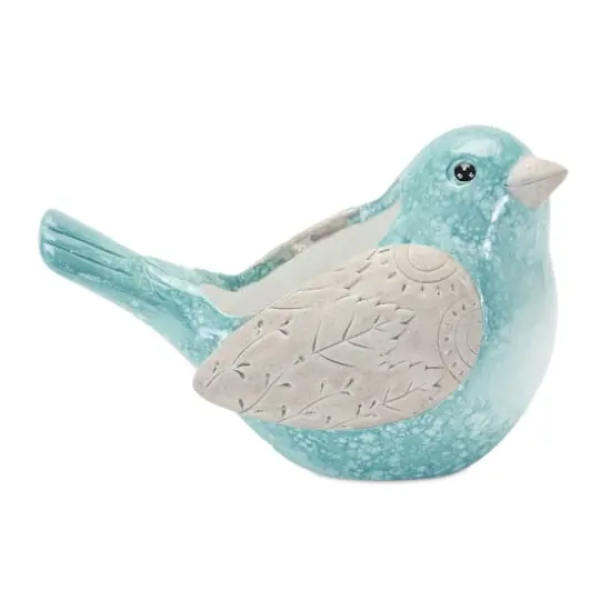 Whimsical Terra Cotta Garden Bird Planters Set {3}