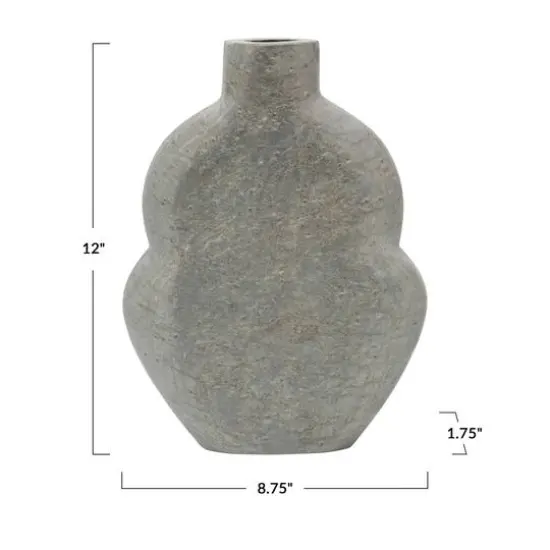 12" Decorative Slate Flower Vase {1}