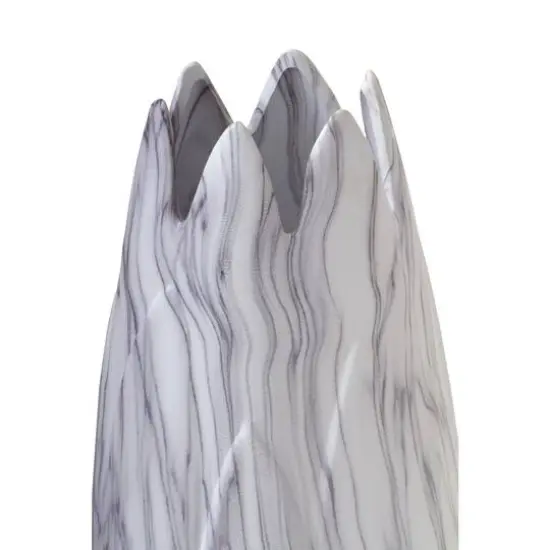 White Stoneware Contemporary Vase {3}