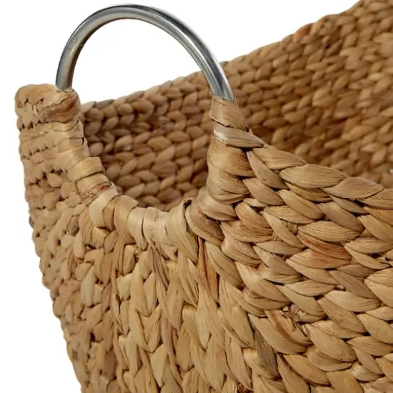 Brown Seagrass Contemporary Storage Basket Set {3}