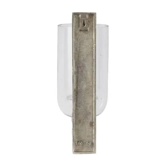 Silver Aluminum Modern Wall Sconce, 6" x 8" x 16" {6}